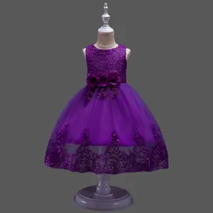 2020 नई कढ़ाई Sequined फीता लड़कियों राजकुमारी पोशाक भव्य जन्मदिन की पार्टी में बच्चों कपड़े