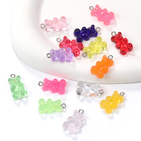 Pendentif Oursons Gommeux en Résine, Breloques Bonbons Colorées, Porte-clés Dessins Animés, Breloques de Collier, Accessoires Mignons pour Bracelets pour Enfants, Artisanat DIY
