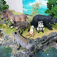 -Simulation modèle de la faune hyène repéré Plus phacochère cochon Civette africaine raton laveur ours noir suricate définir jouets
