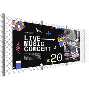 Tùy chỉnh in lưới biểu ngữ Vinyl PVC lót 12x12 lưới xây dựng hàng rào miễn phí thiết kế Vinyl lưới biểu ngữ - Product Image 1