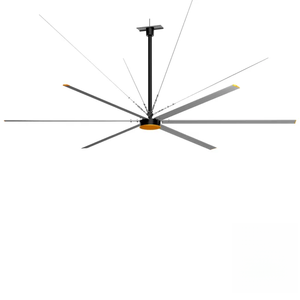 Ventilateurs hélicoptères HVLS à haut volume et basse vitesse de 24 pieds, 6 pales, 220V 1PH, 50 tr/min, pour le refroidissement des entrepôts, ventilateurs de plafond - Product Image 1