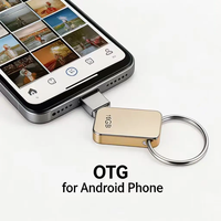 Clé USB-C Flash Drive Mini 8 Go à 64 Go Double Mémoire Stick 3.0 OTG Pen Drive 2.0 Pendrive Métal pour iPhone 15/16 16 128 Go 32 Go