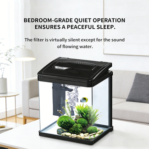 <span class=keywords><strong>Acquario</strong></span> in Vetro Personalizzabile con Luce LED Integrata e Filtro, Mini <span class=keywords><strong>Acquario</strong></span> da Scrivania per Decorazione Casa e Ufficio - Product Image 6