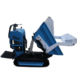 Mini-benne à moteur thermique 500 kg pour travaux de construction, chargeur frontal sur chenilles, garantie 1 an, pompe entièrement motorisée - Product Image 1