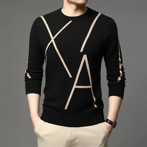 Pullover di lana griffato in maglia di moda - Product Image 1