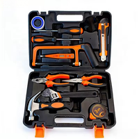 Ensemble d'outils professionnels en plastique OEM de 13 pièces, kit d'outils portables, étui rigide, garantie de 3 ans, entretien quotidien de la maison, bricolage