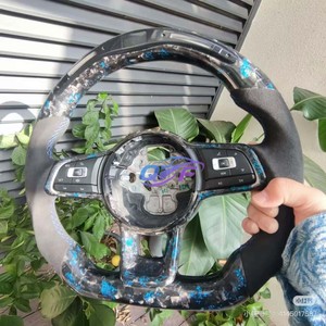 Volant personnalisé à fond plat en fibre de carbone compatible avec VW MK7 <span class=keywords><strong>DSG</strong></span> <span class=keywords><strong>Golf</strong></span> 7 <span class=keywords><strong>Golf</strong></span> 7.5 <span class=keywords><strong>Golf</strong></span> <span class=keywords><strong>6</strong></span> POLO GTE <span class=keywords><strong>GTI</strong></span> GLD GTS GLI - Product Image 3