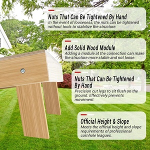 Profesional 4ftx2ft / 3ftx2ft Agujeros de maíz de madera maciza Juego al aire libre Juegos de agujeros de maíz - Product Image 2