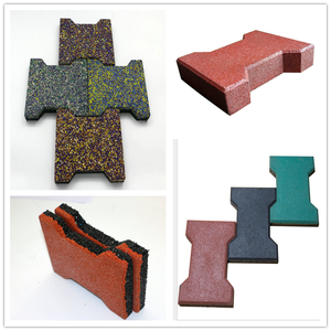 Adoquines reciclados de hueso de perro para suelo de goma de 160mm * 200mm para pasarela - Product Image 4