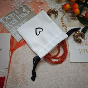 Custom Logo Printed <b>Mini</b> Cotton Twill Ring Earring Storage <b>Bag</b> Recycled Drawstring Cotton Necklace Jewelry Pouch Gift Ready - Product Image 4
