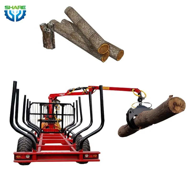 Bánh gỗ Grabber cameco sp1800 mía lấy loader ATV Gỗ gỗ Trailer với cần cẩu