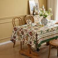 Nappes florales italiennes rectangulaires françaises design, nappe rétro en polyester pour cuisine et salle à manger