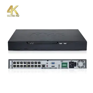 H265 armazenamento em nuvem p2p 4ch 8ch 16ch poe nvr, gravador de vídeo, rede de segurança ip 4k cctv nvr