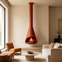 Cheminée murale à granulés de bois personnalisée, vente directe d'usine, pour salle à manger intérieure, appartement, salon