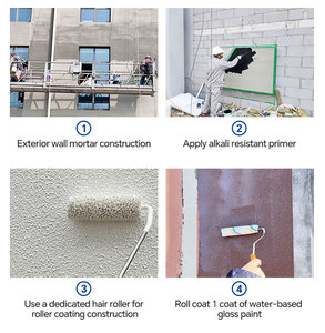 Pittura per Esterni ad Alta Durezza, Resistente allo Sfregamento, Ecologica, Senza Inquinanti, Impermeabile, con Effetto Testurizzato - Product Image 4