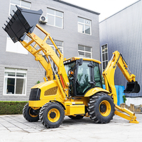 Machinerie de construction directe d'usine chinoise, mini-chargeuse-pelleteuse diesel à 360 degrés, à quatre roues motrices, bon marché pour la construction