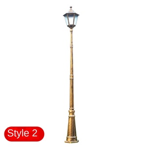 โคมไฟเหล็กหล่อสไตล์วินเทจสำหรับสวนเสาไฟสวนดีไซน์ใหม่ - Product Image 3