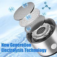 Meilleure bouteille d'eau hydrogénée intelligente portable en verre de 420 ml, génératrice de H2 moléculaire, de haute qualité, personnalisée, idéale pour les cadeaux de vacances
