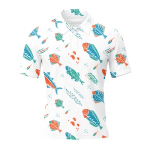 Camisetas Personalizadas de Talla Grande, Camisetas Polo 100% Poliéster, Camisetas Hawaianas Casuales, Camisetas Polo de Manga Corta para Hombre - Product Image 3