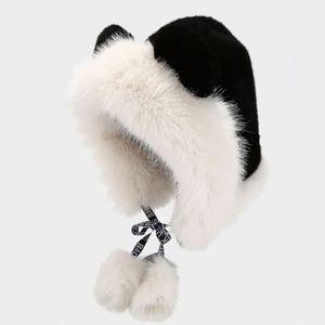 New Stylish Rabbit Ears Winter <b>Hat</b> Hot Selling Cute Fashion Fur Fur Trapper <b>Hat</b> - Product Image 4