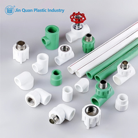 Raccords de Tuyauterie PPR pour l'Eau en Gros d'Usine, Fourniture de Plomberie Haute Pression Surface Lisse Technique de Moulage Disponible 20mm 25mm 50mm PP