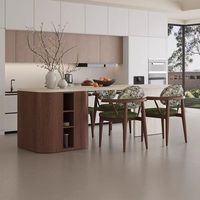 Ensemble de chaises et de table à manger en cuir de luxe moderne avec revêtement en tissu imprimé - Meubles de maison durables et écologiques