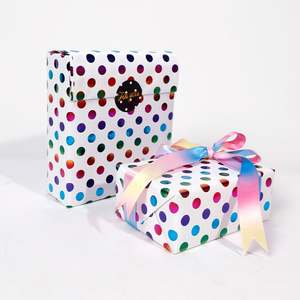 Factory Wholesale Coated <b>Birthday</b> Stamping Gift Wrapping <b>Paper</b> 43*300 cm Christmas Packaging 3 Rolls Set - Product Image 1