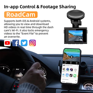 กล้องติดรถยนต์แบบเลนส์คู่ 4K+2K ยี่ห้อ Sony พร้อม GPS ในตัว Wifi บันทึกภาพขณะจอด 24 ชม. กล้องหลัง หน้าจอ IPS มองเห็นในเวลากลางคืน ความละเอียด 2K กล้องบันทึกวีดีโอในรถยนต์ - Product Image 6