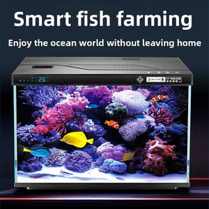 Slimme viskom kleine woonkamer geïntegreerde filter ecologische complete set bureau <span class=keywords><strong>aquarium</strong></span> decoratie - Product Image 3