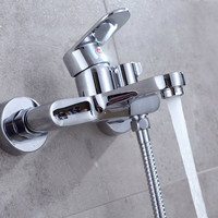 Robinets mitigeurs de douche carrés chromés modernes, à levier unique, en laiton, pour baignoire, vente en gros