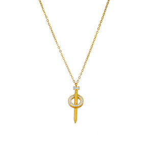จี้สร้อยคอแฟชั่นดีไซน์เก๋ ทำจากสแตนเลส 316L ชุบทอง 14k 18k สำหรับผู้หญิง ขายส่ง - Product Image 5