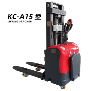 <strong>1</strong>.5 <strong>Ton</strong> Hydraulic Electric Pallet Stacker Jack Electric Warehouse <strong>Forklift</strong> Reach Loader <strong>Forklift</strong> For Factory Unloading - Product Image 1