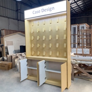 Étui de téléphone portable modulaire personnalisé OEM, accessoires, armoire murale en bois avec éclairage LED - Product Image 4
