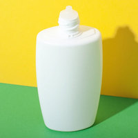 Flacon ovale compressible en PEHD de 30 ml, 30 g, pour écran solaire, emballage cosmétique format voyage avec bouchon à vis