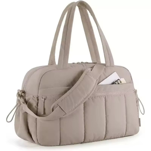 <span class=keywords><strong>Sac</strong></span> <span class=keywords><strong>de</strong></span> <span class=keywords><strong>voyage</strong></span> matelassé personnalisable pour femme, grand <span class=keywords><strong>sac</strong></span> fourre-tout à bandoulière avec séparation sec/humide, idéal pour la gym - Product Image 3