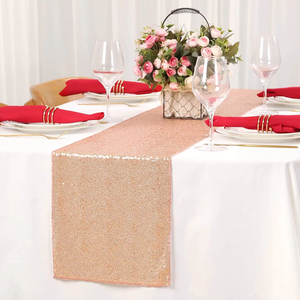 Precio al por mayor colorido camino de mesa fiesta suministro rectángulo boda mantel lentejuelas camino de mesa para fiesta evento Decoración - Product Image 1