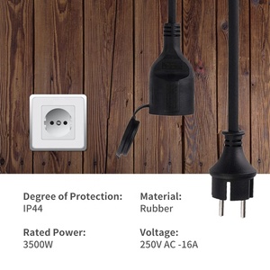 Câble d'extension <span class=keywords><strong>électrique</strong></span> <span class=keywords><strong>extérieur</strong></span> robuste en caoutchouc XUANSHI JL-3Z 16 Amp 250V, mâle-femelle, pour appareils électroménagers, IP44 - Product Image 2