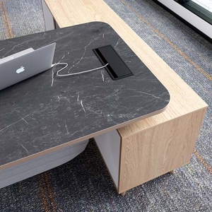 High End Luxury Office Furniture L Shape Ceo Boss Table Wooden Executive Office <b>Desk</b> Modern - Product Image 4