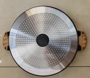 Tagine en aluminium noir antiadhésif de 32 cm, casserole marocaine en granit - Product Image 3