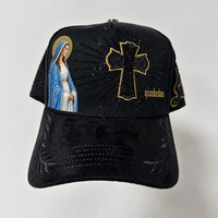 Casquette de baseball snapback de luxe personnalisée en gros, en stock, avec strass en relief, style hip-hop streetwear