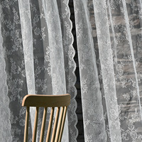 Nouvelle Voile de fenêtre extérieure à passe-tringle en polyester jacquard à motif floral style pastoral pour le dropshipping transfrontalier