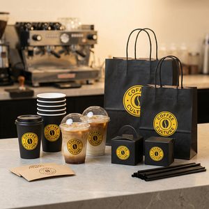 ชุดบรรจุภัณฑ์กาแฟแบบใช้แล้วทิ้ง LOKYO สำหรับขายส่ง แก้วกระดาษแบบใช้ครั้งเดียวสำหรับกา<span class=keywords><strong>แฟ</strong></span>ร้อนและเย็น ปรับแต่งได้ แก้วกระดาษแบบผนังเดียวสำหรับซื้อกลับบ้าน - Product Image 2