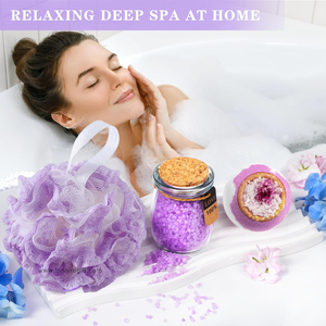 <span class=keywords><strong>Panier</strong></span> <span class=keywords><strong>Cadeau</strong></span> Spa Lunaire Fait Main à la Lavande pour Femme, Ensemble Bien-Être Bain Corps Anti-Stress, <span class=keywords><strong>Cadeau</strong></span> d'Anniversaire Personnel - Product Image 3