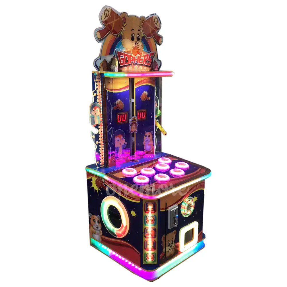 China Attraktive Kid Hammer Arcade-Maschine Schlagen Gophers Spiel maschine Amusement Coin Operated Machine Zum Spaß