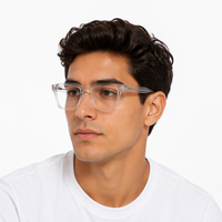 Lunettes carrées en acétate noir Mazzucchelli, très vendues, avec charnières à rivets, montures de lunettes à bas prix