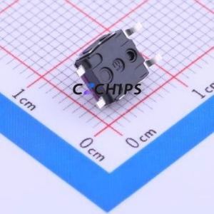 KSEK43GLFS Tactile Switch SMD Switch Single Pole Single Throw Round Button 2.25N Vertical Mount - Product Image 2