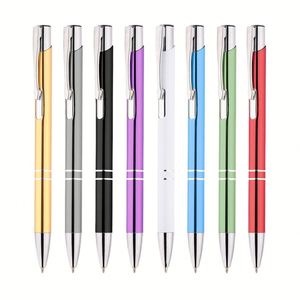 15 Wholesale Popular Promotional Gift Metallic Finished Barrel Aluminum Push Action Ball Point <b>Pen</b> Good for Custom Logo Mtp007 - Product Image 1