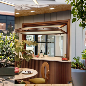 Ventanas de vidrio plegables Acordeón exterior de último diseño Acordeón de vidrio doble de aluminio Puerta plegable de aluminio Ventanas plegables - Product Image 1