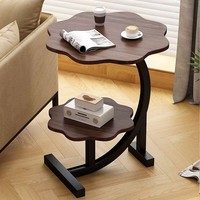 Table basse double couche créative pour salon, avec rangement, mini table de chevet pour balcon