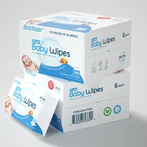 Toallitas húmedas de agua Sweet Carefor Toallitas para bebés Toallita de agua para limpieza de bebés 99.9% Lavado de agua a tope